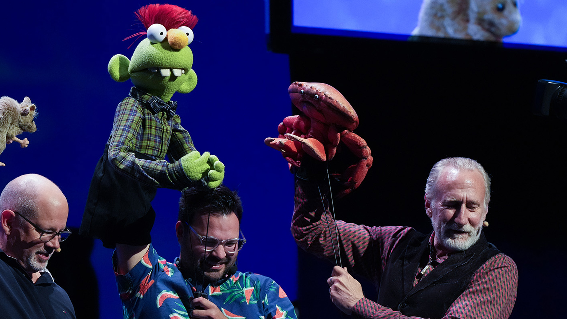 3 Puppet Up puppeteers performing