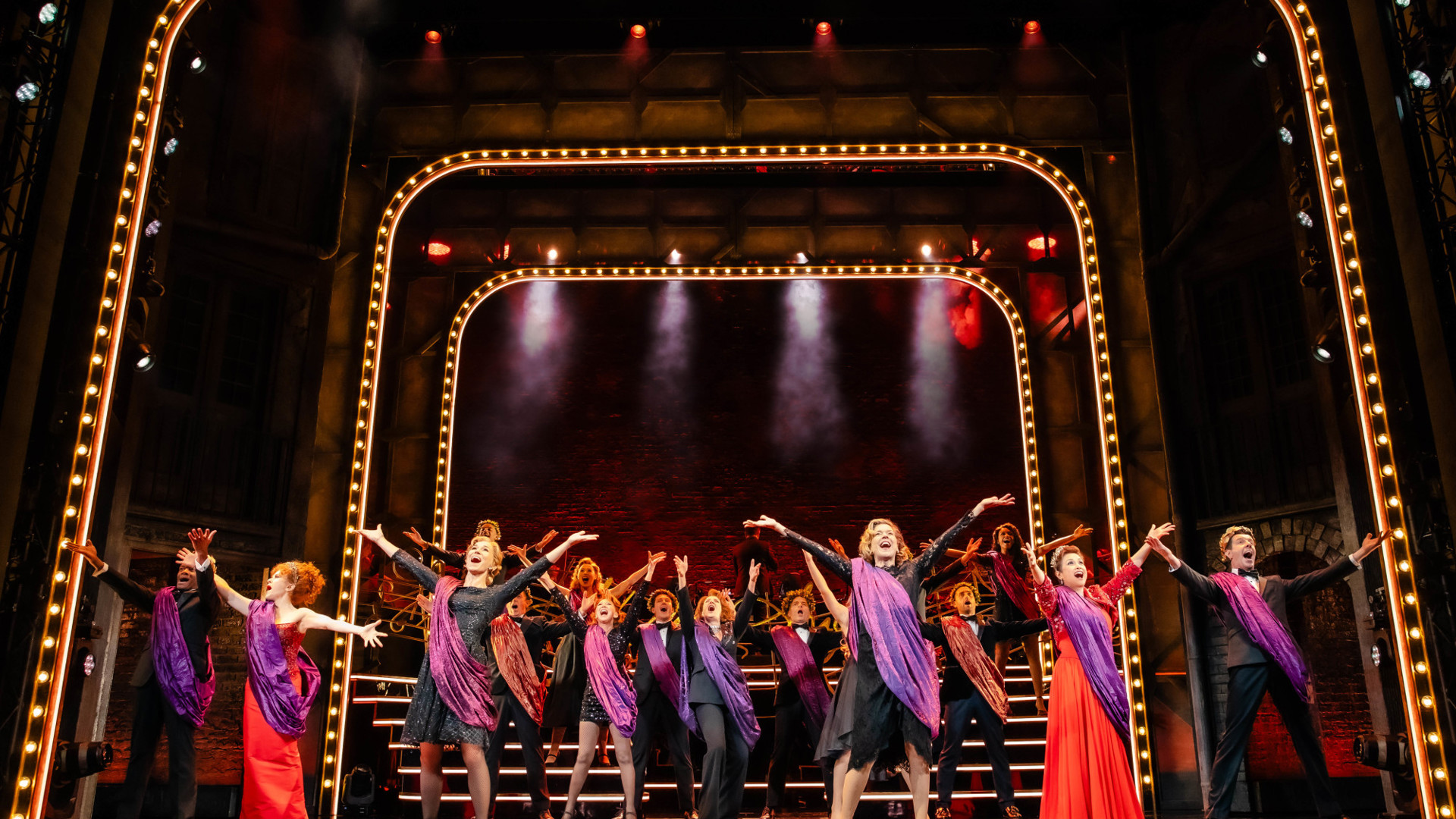 the cast of Old Friends at the Ahmanson theatre